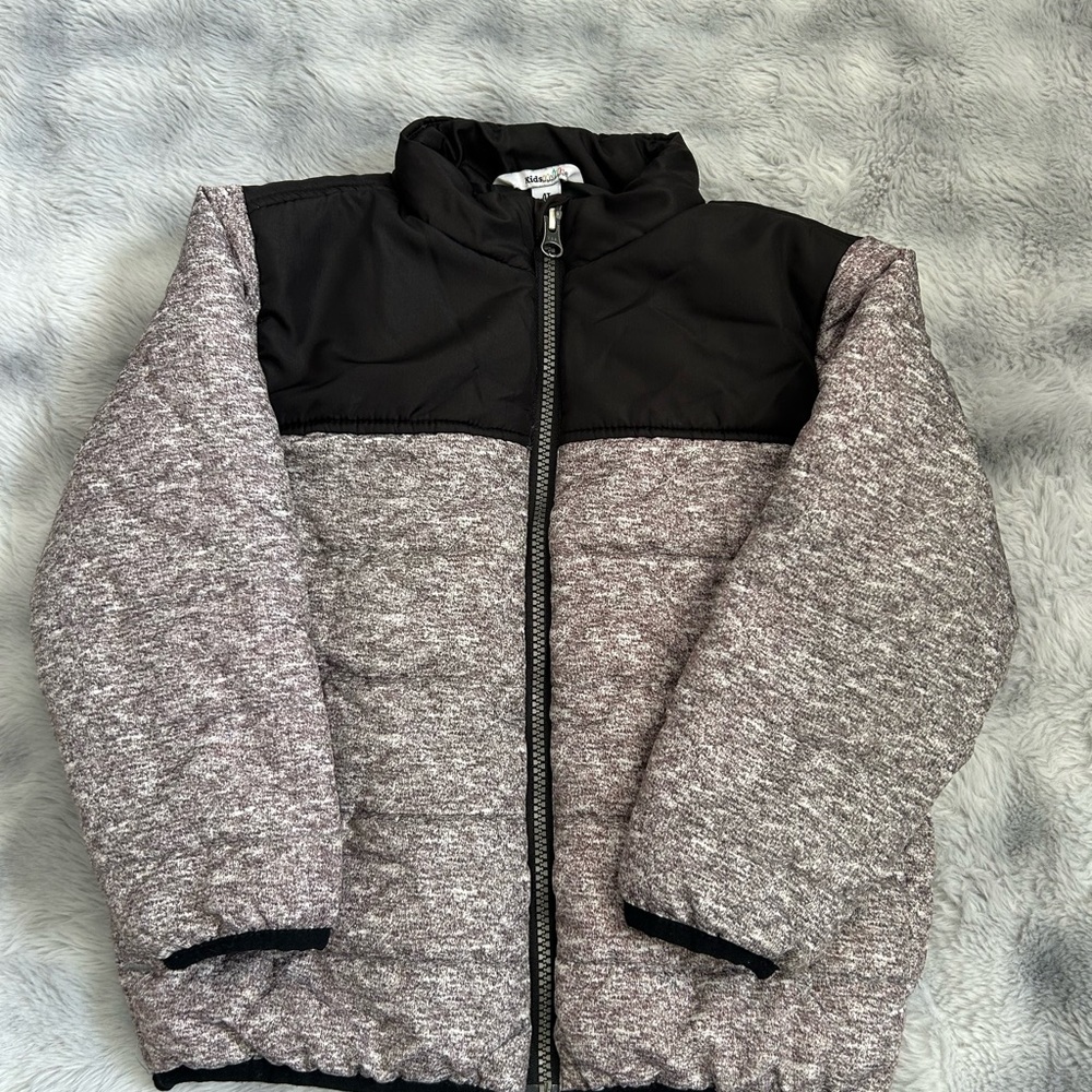 Kids Headquarters Black and Gray Puffer Jacket